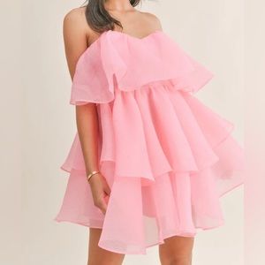 Tiered A line Mini Dress